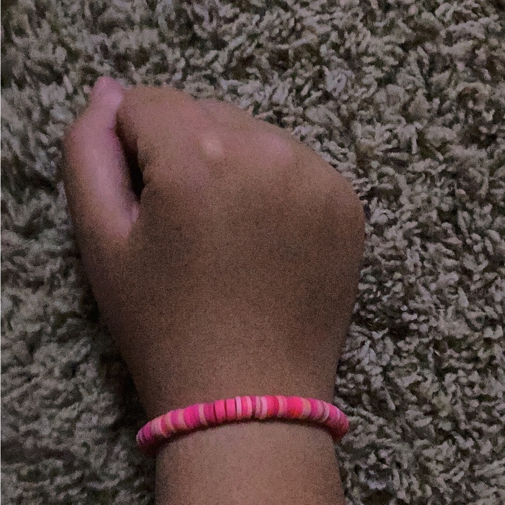 Pink confetti bracelet WATERPROOF HANDCRAFTED